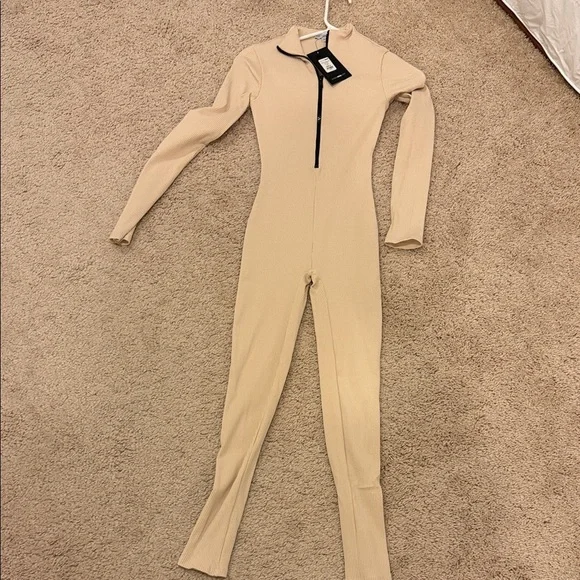 Fashion Nova Tan Seamless Jumpsuit - Picture 5 of 9